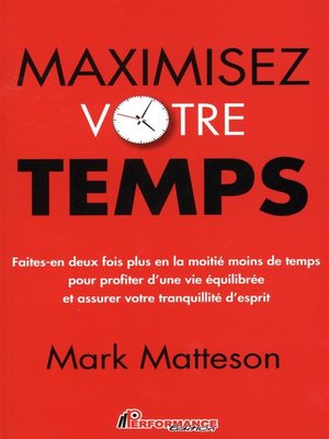 cover image of Maximisez votre temps